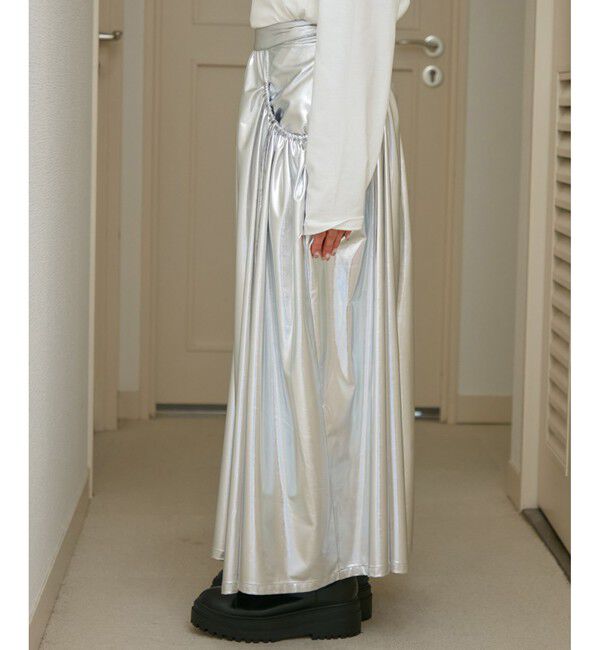 VIS「メタリックギャザースカート」|スカート|