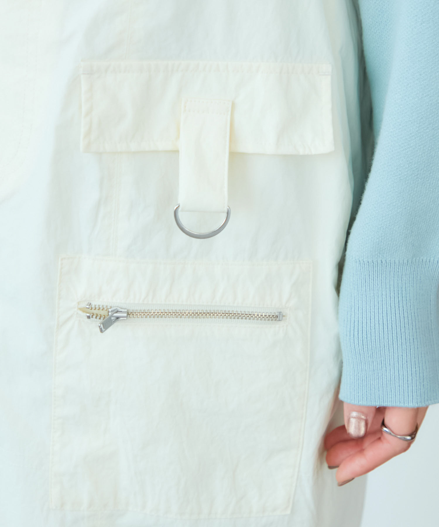 VIS「【洗える】裏起毛カーゴタイトスカート」|スカート|