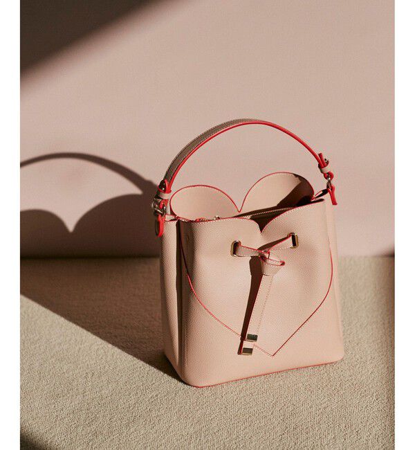 VIS「【累計4万点突破】【2WAY】ハートカットバッグ/追加」|ショルダー・メッセンジャー|ピンク(63)