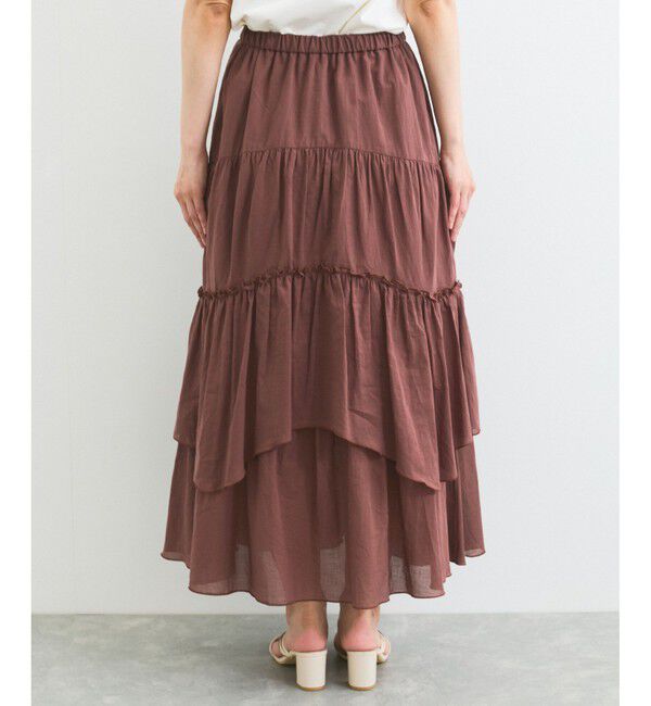 VIS「ボイルティアードスカート」|スカート|