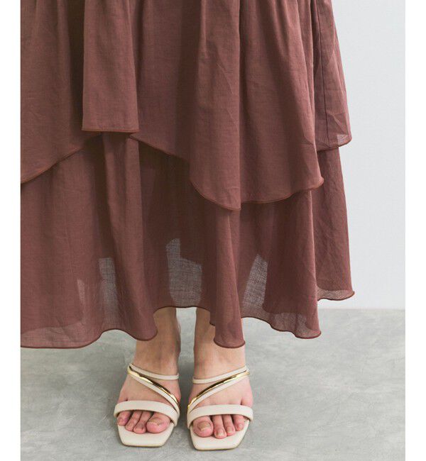 VIS「ボイルティアードスカート」|スカート|