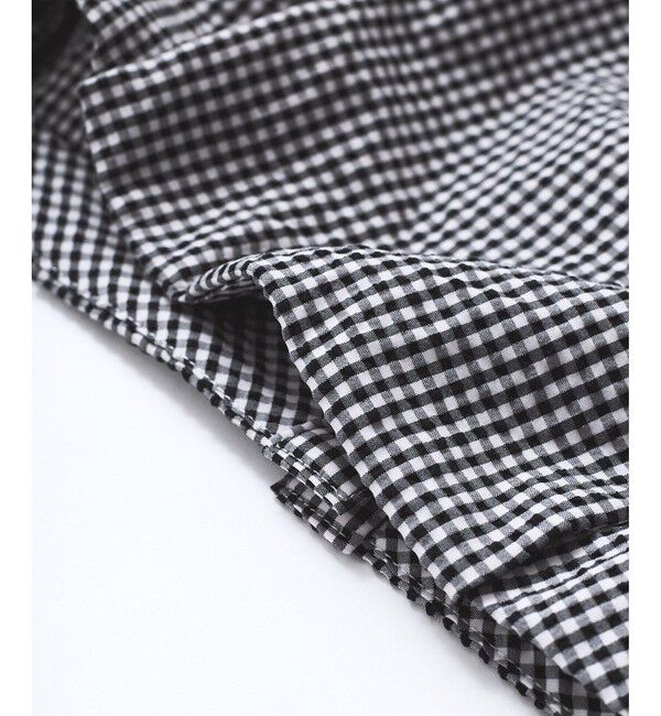 VIS「【UVケア/洗える】フレンチスリーブサッカーブラウス」|シャツ・ブラウス|