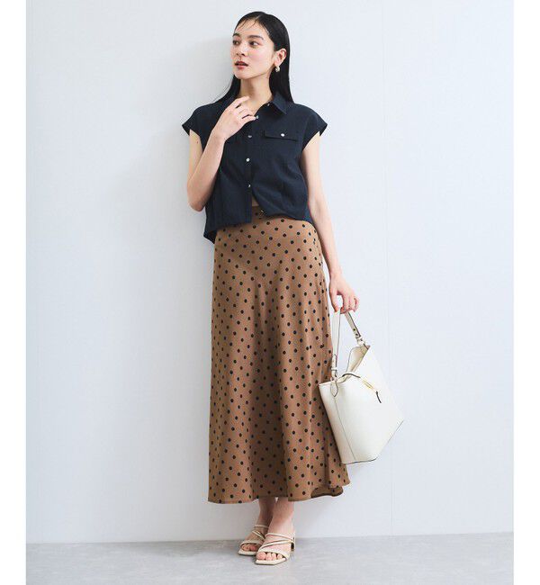 VIS「【UVケア/洗える】フレンチスリーブサッカーブラウス」|シャツ・ブラウス|