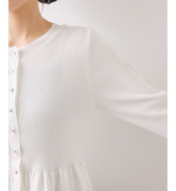 VIS「ペプラムニットカーディガン/イージーケア」|カーディガン|