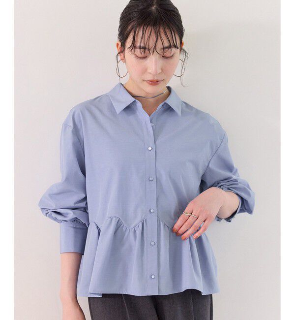 VIS「ウエーブヘムペプラムシャツ」|シャツ・ブラウス|