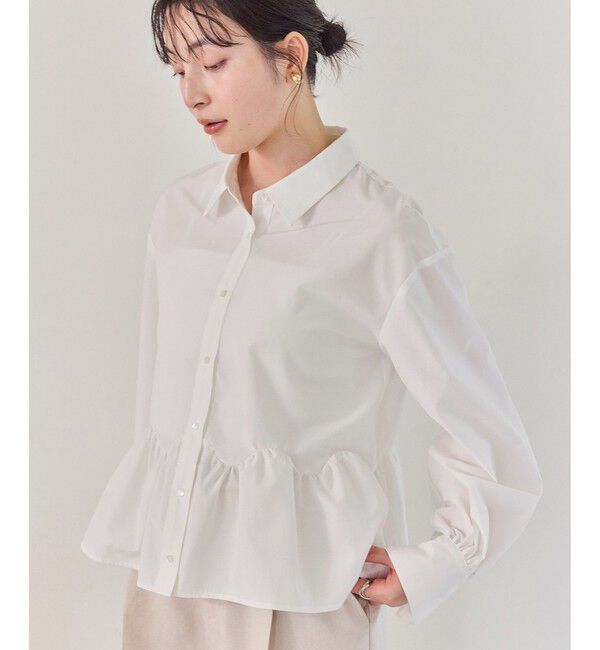 VIS「ウエーブヘムペプラムシャツ」|シャツ・ブラウス|