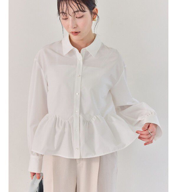 VIS「ウエーブヘムペプラムシャツ」|シャツ・ブラウス|