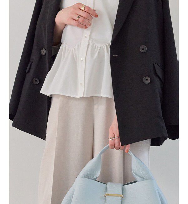 VIS「ウエーブヘムペプラムシャツ」|シャツ・ブラウス|