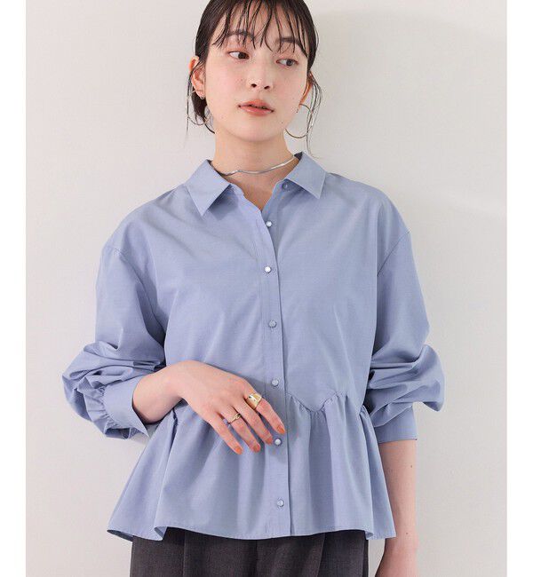 VIS「ウエーブヘムペプラムシャツ」|シャツ・ブラウス|