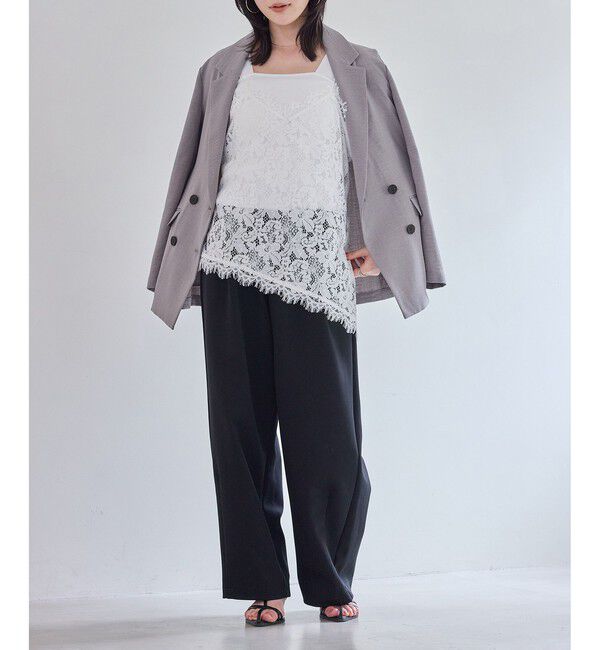 VIS「レースアシンメトリーキャミソール」|キャミソール|