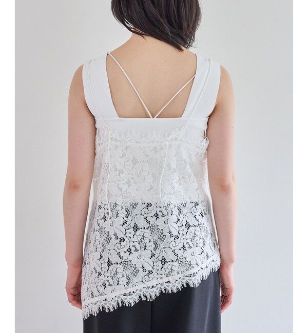 VIS「レースアシンメトリーキャミソール」|キャミソール|