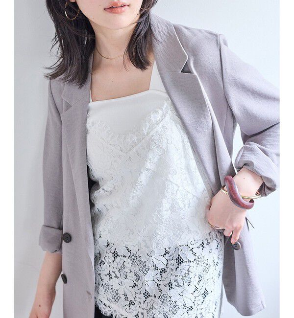 VIS「レースアシンメトリーキャミソール」|キャミソール|