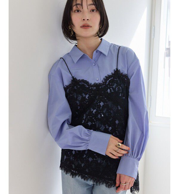 VIS「レースアシンメトリーキャミソール」|キャミソール|