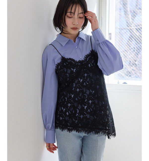 VIS「レースアシンメトリーキャミソール」|キャミソール|