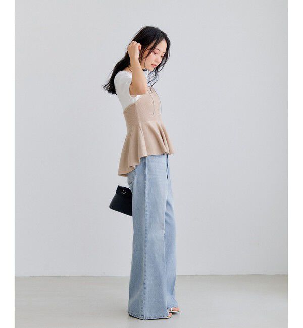 VIS「カラーフレアデニムパンツ」|デニム|