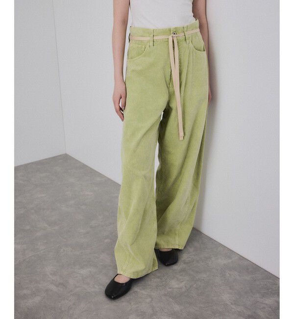 ADAM ET ROPE'「【新色追加】ガーメントダイコーデュロイパンツ」|チノ|ライトグリン(33)
