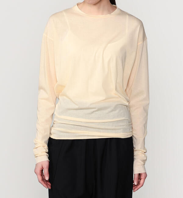 UNFIL「UNFIL | コットン シアージャージー長袖Tシャツ WOMEN」|Tシャツ・カットソー|ECRU