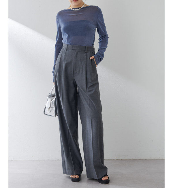 Drawing Numbers「【Drawing Numbers】センタープレスワイドパンツ」|チノ|