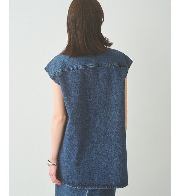  「デニムボウノースリーブシャツ」|シャツ・ブラウス|