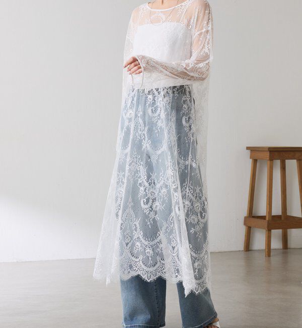  「【Nuel/ヌエル】 レースレイヤードワンピース」|ワンピース|