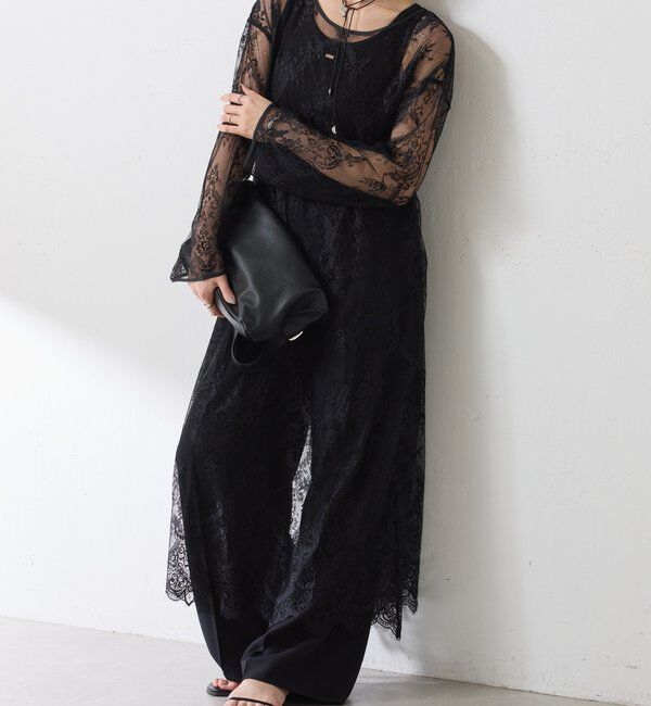  「【Nuel/ヌエル】 レースレイヤードワンピース」|ワンピース|