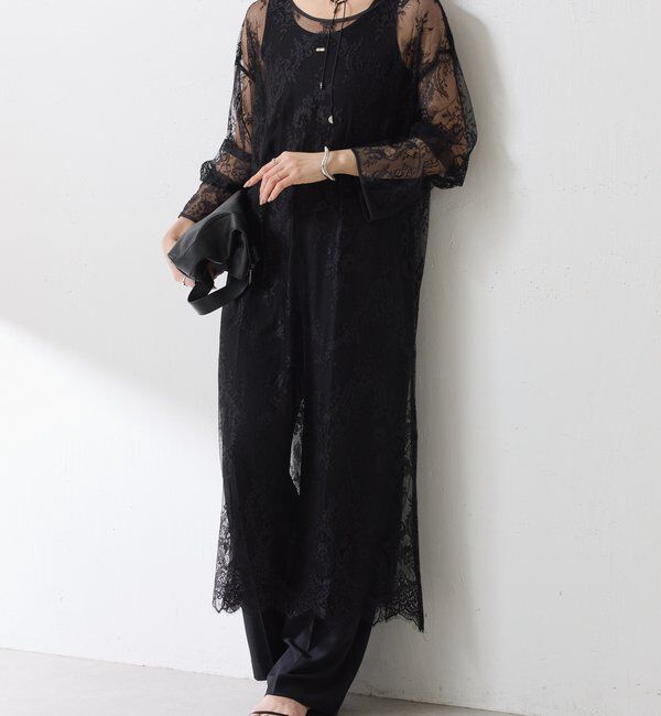  「【Nuel/ヌエル】 レースレイヤードワンピース」|ワンピース|