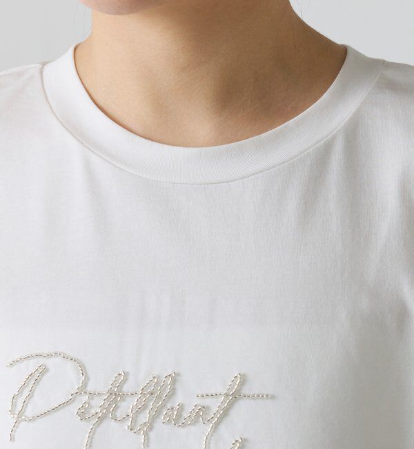  「ミニビーズロゴフレンチTシャツ」|Tシャツ・カットソー|