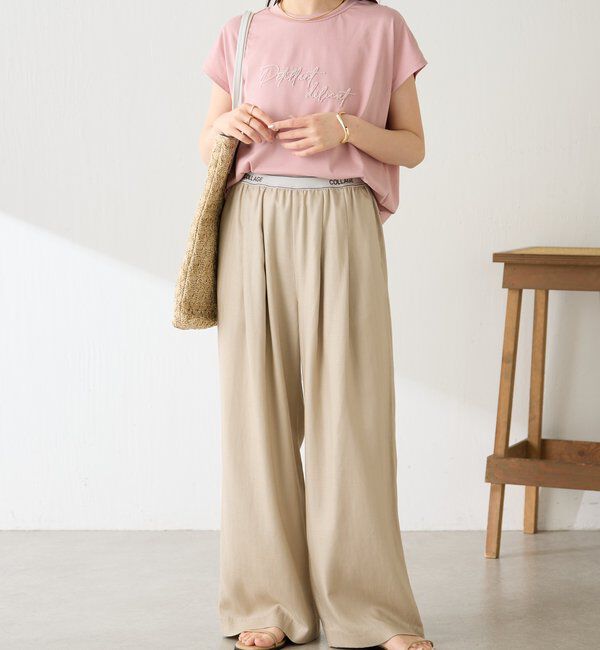  「ミニビーズロゴフレンチTシャツ」|Tシャツ・カットソー|