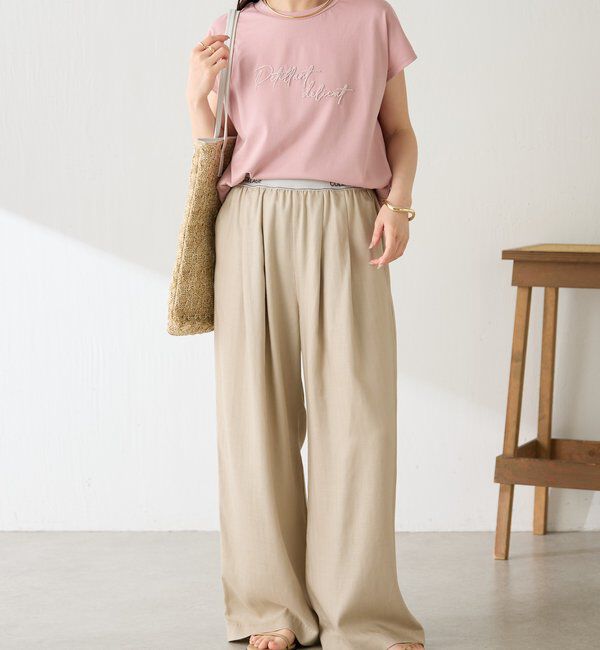  「ミニビーズロゴフレンチTシャツ」|Tシャツ・カットソー|