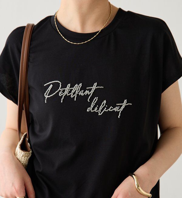  「ミニビーズロゴフレンチTシャツ」|Tシャツ・カットソー|