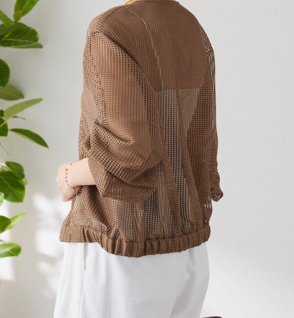  「【夏にも着れる長袖】Vネックシアーブルゾン」|その他|