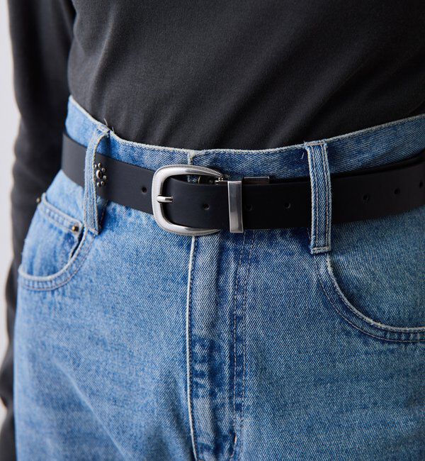  「【PAPILLONNER/パピヨネ】リバーシブルスタッズベルト」|ベルト|