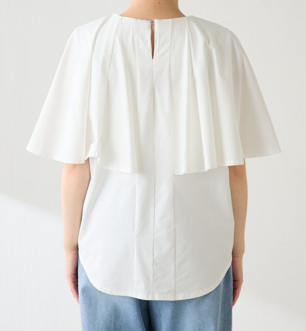  「【接触冷感/二の腕カバー】ケープデザインカットソー」|Tシャツ・カットソー|