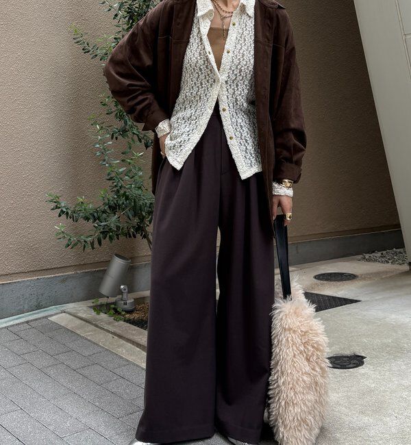  「ウォームタックワイドパンツ」|チノ|