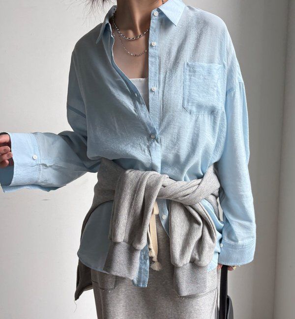  「マルチWAYオーバーシャツ」|シャツ・ブラウス|ブルー
