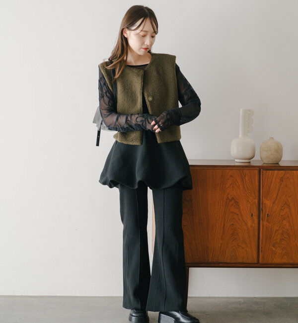  「【2WAY】バルーンニットミニスカート」|スカート|