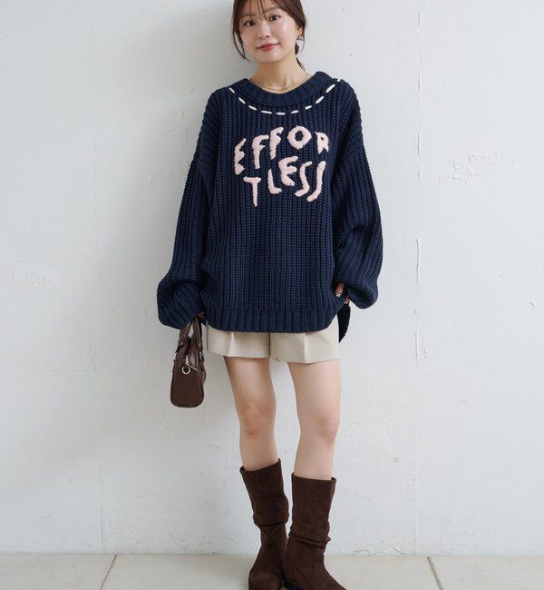  「【レザー&スエード/インソール】ルーズエンジニアブーツ」|ロングブーツ|