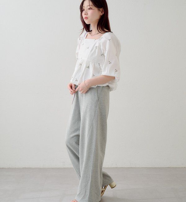  「【花柄&無地】フラワーバルーンブラウス」|シャツ・ブラウス|