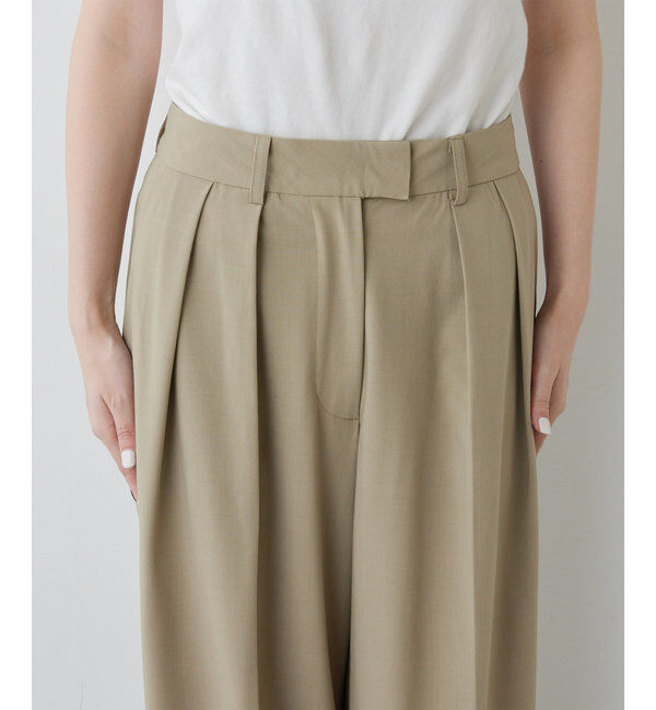  「【新色BR登場/セットアップ対応】ダブルタックパンツ」|スラックス|