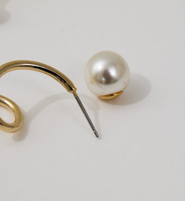  「スパイラルパールピアス」|リング|