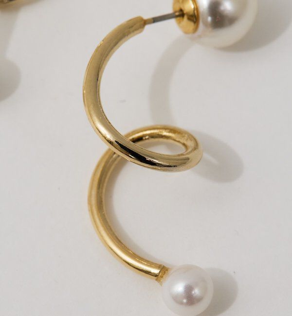  「スパイラルパールピアス」|リング|