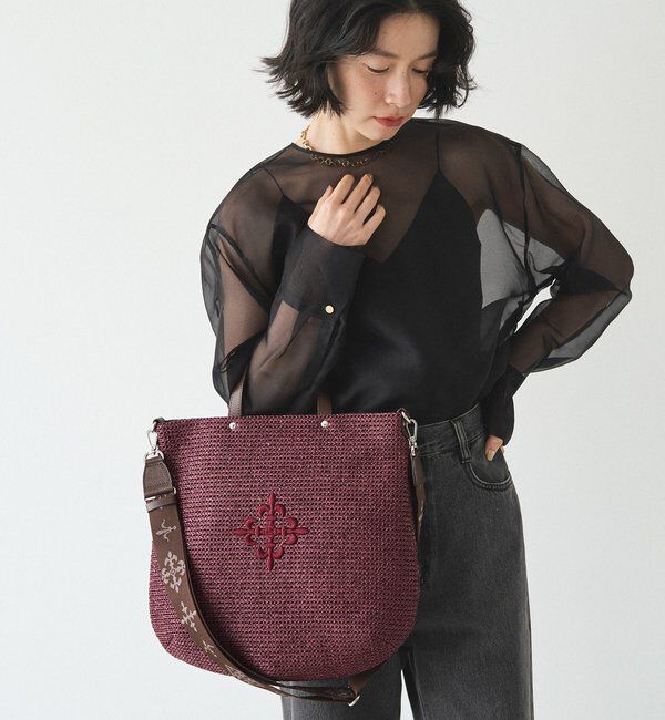  「《WEB限定》スリム2WAYトートバッグ <ナイロンラフィア>」|トートバッグ|