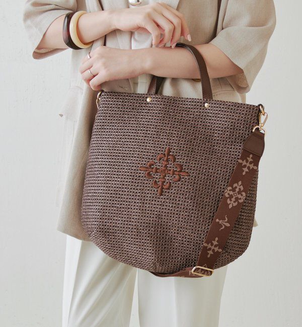  「《WEB限定》スリム2WAYトートバッグ <ナイロンラフィア>」|トートバッグ|