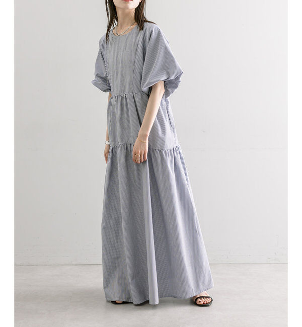  「【3サイズ展開】ドロストギャザーワンピース」|ワンピース|