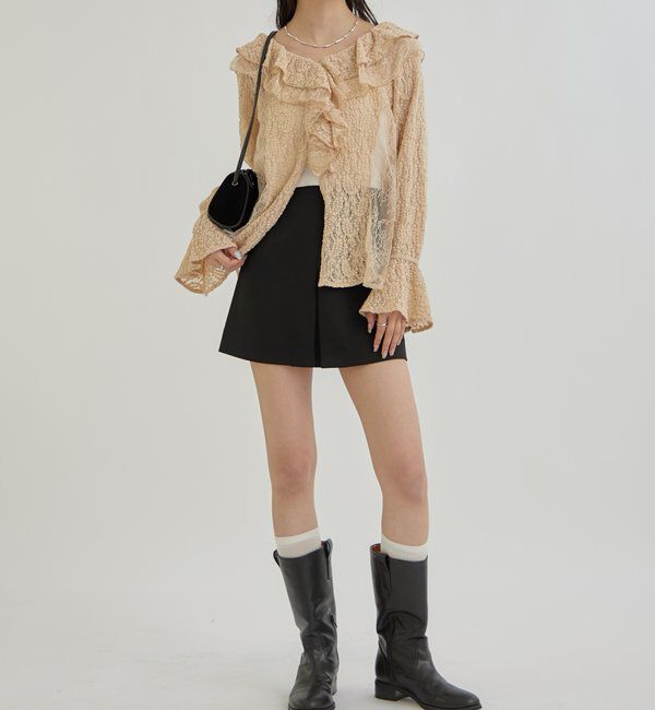  「レース切替ブラウス」|シャツ・ブラウス|