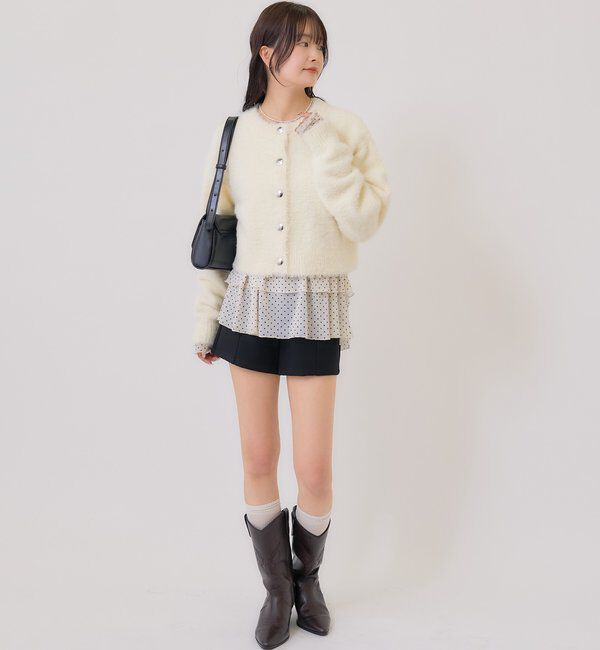  「ミンクライクジャケットカーディガン」|カーディガン|