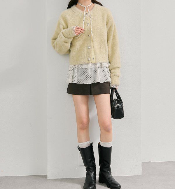  「ミンクライクジャケットカーディガン」|カーディガン|
