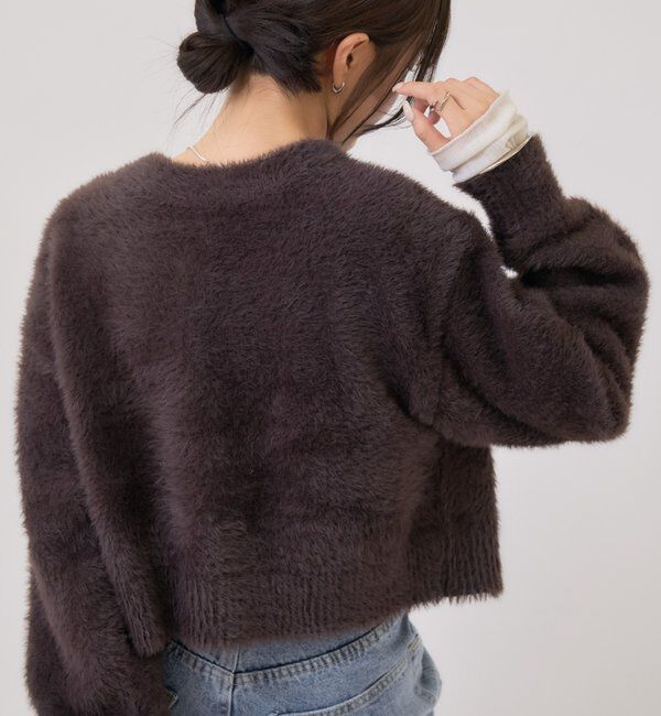  「ミンクライクジャケットカーディガン」|カーディガン|