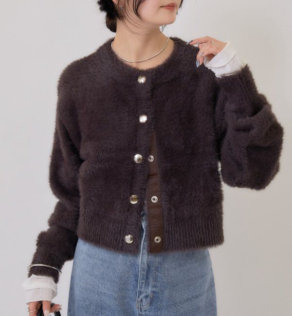  「ミンクライクジャケットカーディガン」|カーディガン|