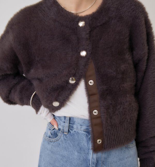  「ミンクライクジャケットカーディガン」|カーディガン|